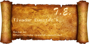 Tivadar Euszták névjegykártya